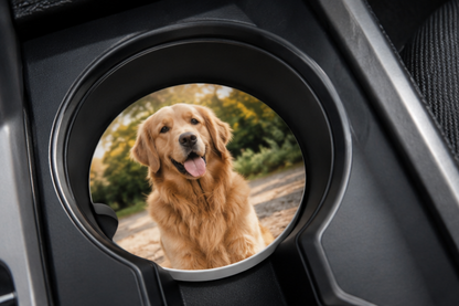 Custom Photo Ceramic Car Coaster – Personalized Car Cup Holder Insert with Your Photo