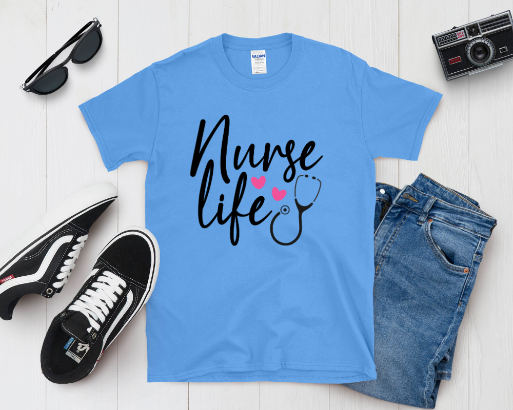Nurse Life Shirt | Cute Medical Professional Tee | Stethoscope & Heart Nursing Gift