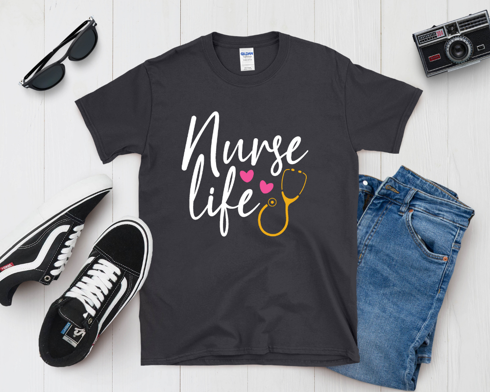 Nurse Life Shirt | Cute Medical Professional Tee | Stethoscope & Heart Nursing Gift