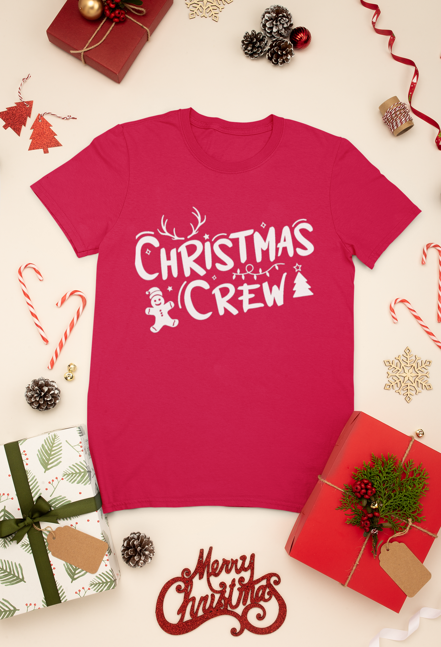 Christmas Crew Shirt | Matching Family Holiday Graphic Tee | Festive Group Christmas T-Shirt