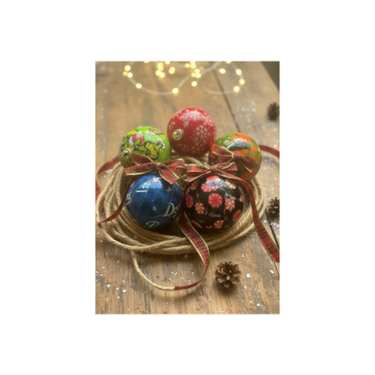 Handmade Fabric Christmas Ornament | Personalized Holiday Keepsake | Custom Gift Décor | Set of 6