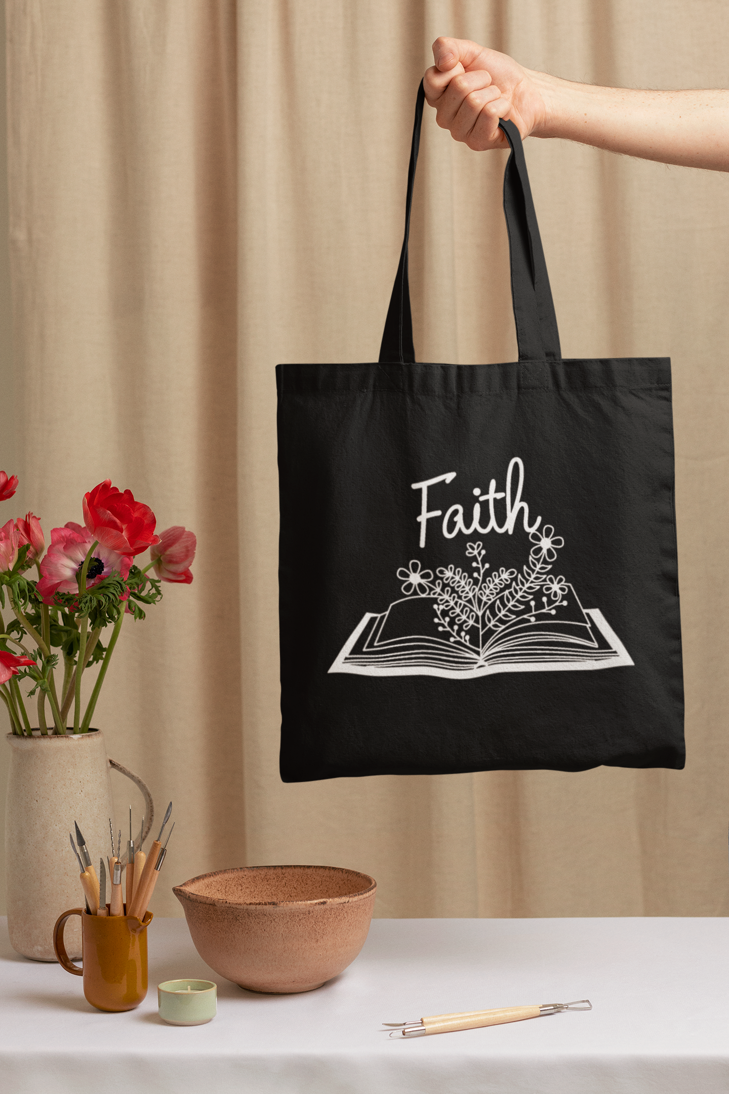 Faith Tote – Walk by Faith, Not by Sight