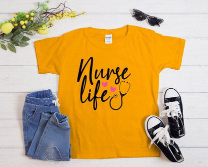 Nurse Life Shirt | Cute Medical Professional Tee | Stethoscope & Heart Nursing Gift