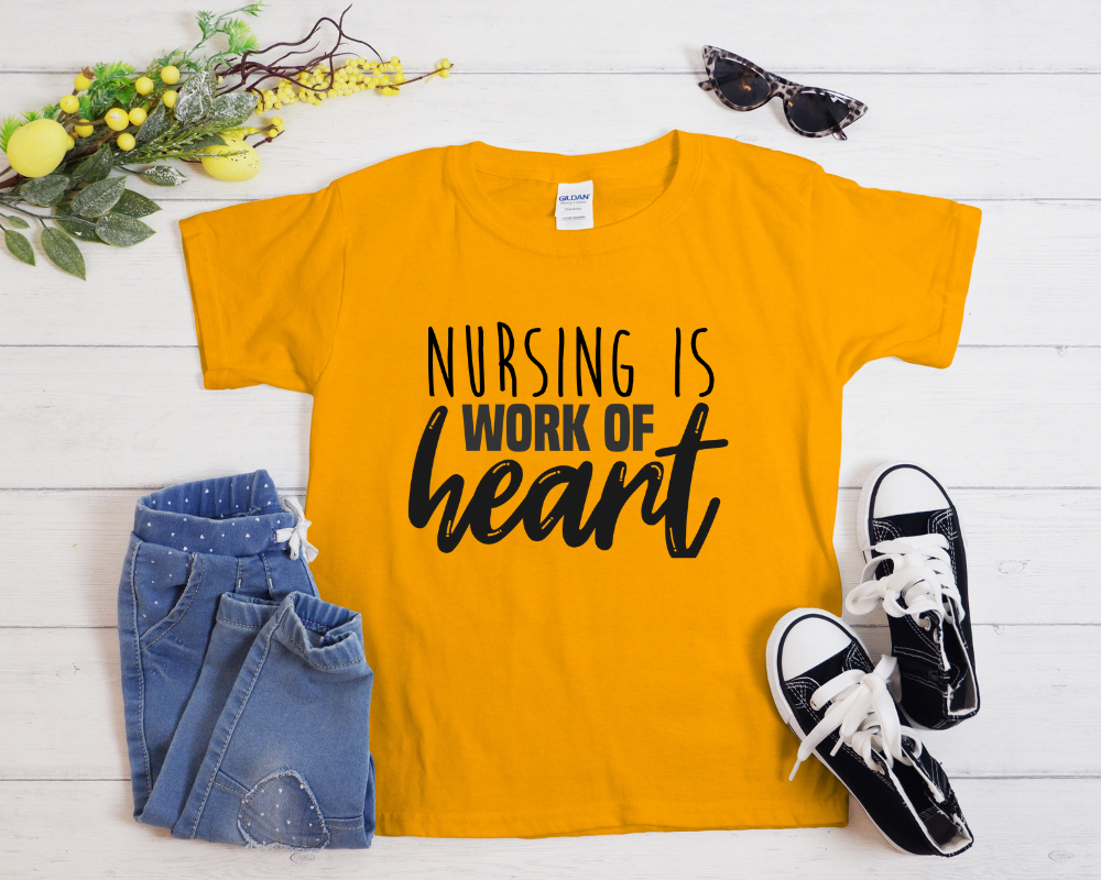 Nursing Is a Work of Heart Shirt | Nurse Appreciation Tee | Inspirational Medical Gift