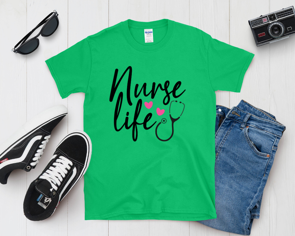 Nurse Life Shirt | Cute Medical Professional Tee | Stethoscope & Heart Nursing Gift