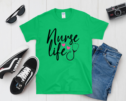 Nurse Life Shirt | Cute Medical Professional Tee | Stethoscope & Heart Nursing Gift