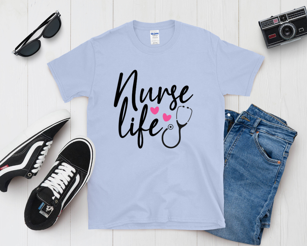 Nurse Life Shirt | Cute Medical Professional Tee | Stethoscope & Heart Nursing Gift