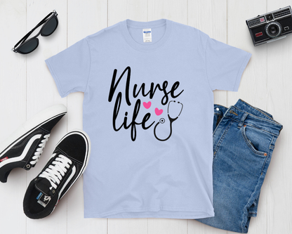 Nurse Life Shirt | Cute Medical Professional Tee | Stethoscope & Heart Nursing Gift