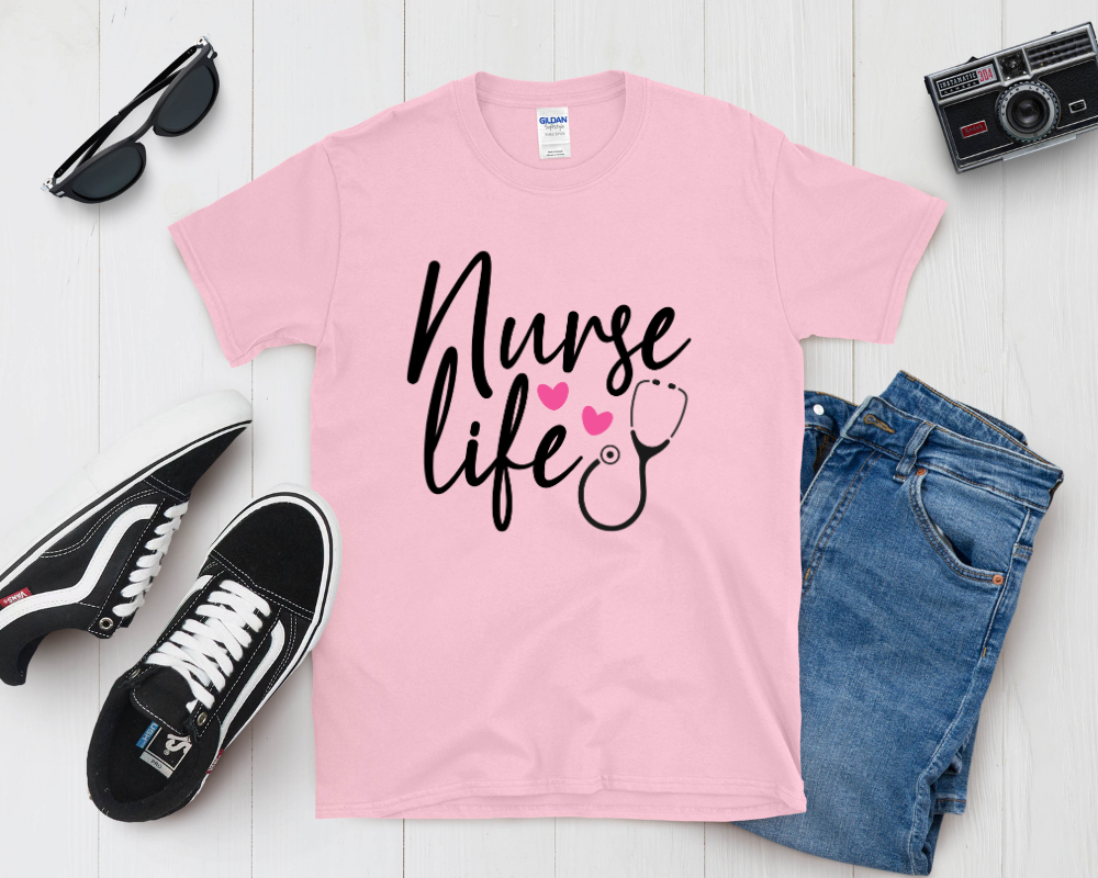 Nurse Life Shirt | Cute Medical Professional Tee | Stethoscope & Heart Nursing Gift