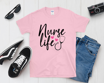 Nurse Life Shirt | Cute Medical Professional Tee | Stethoscope & Heart Nursing Gift