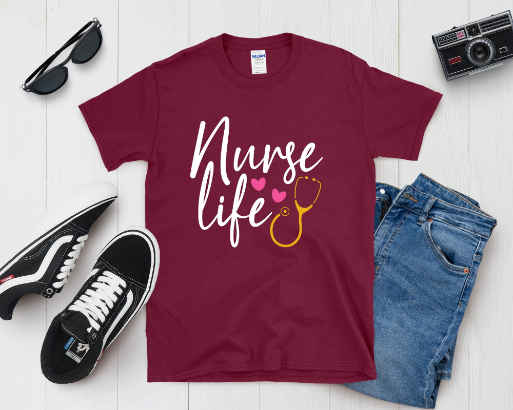 Nurse Life Shirt | Cute Medical Professional Tee | Stethoscope & Heart Nursing Gift
