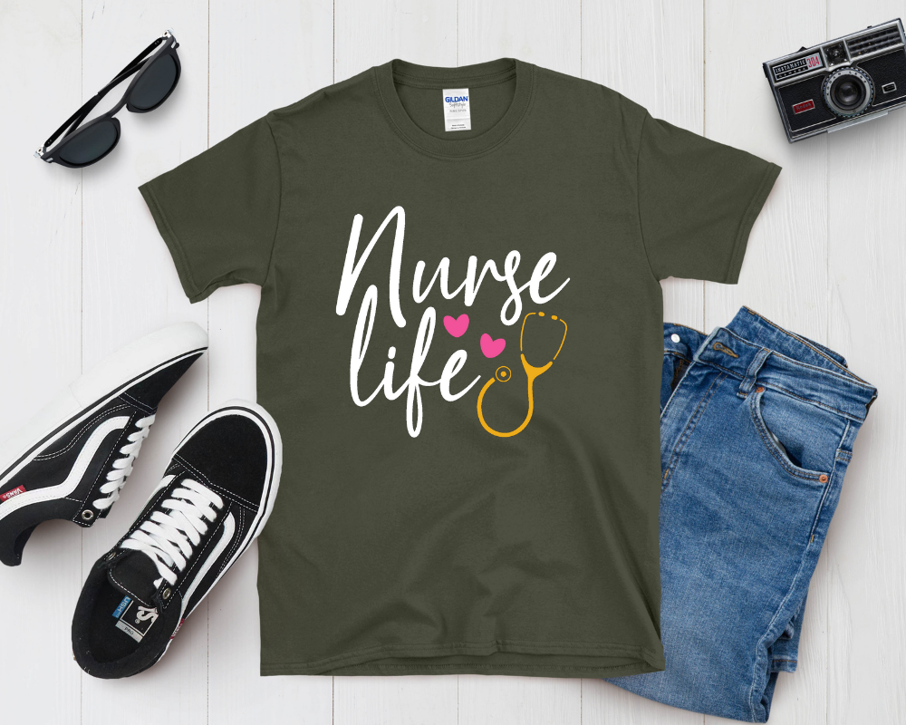 Nurse Life Shirt | Cute Medical Professional Tee | Stethoscope & Heart Nursing Gift