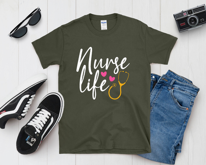 Nurse Life Shirt | Cute Medical Professional Tee | Stethoscope & Heart Nursing Gift