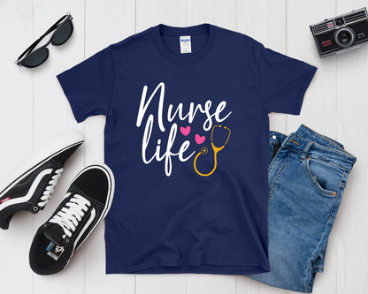 Nurse Life Shirt | Cute Medical Professional Tee | Stethoscope & Heart Nursing Gift