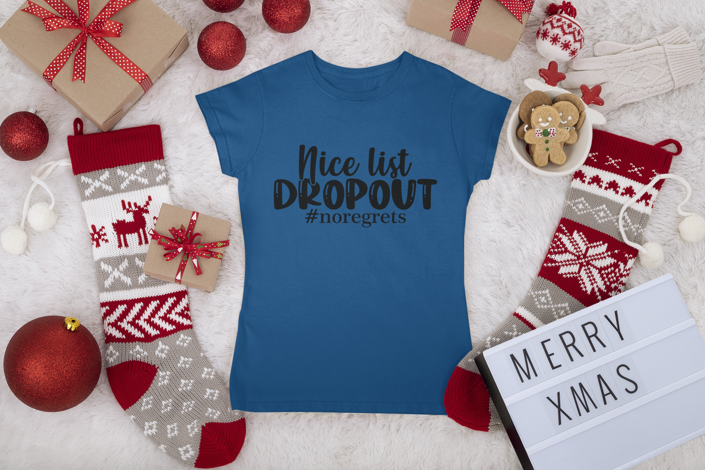 Nice List Dropout Shirt | Funny Christmas Tee | Naughty List Holiday Humor T-Shirt