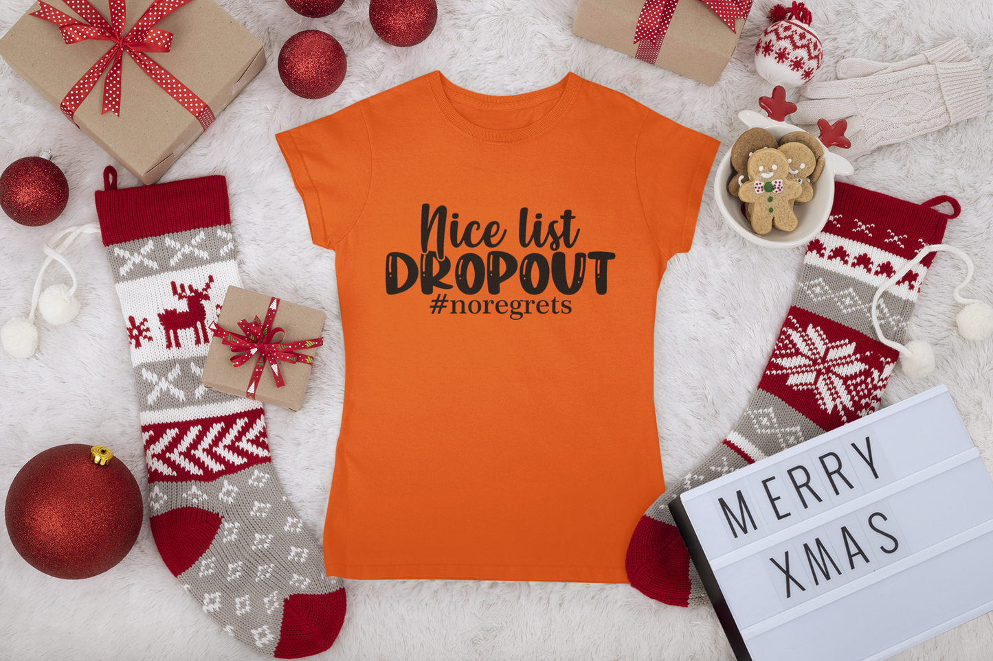 Nice List Dropout Shirt | Funny Christmas Tee | Naughty List Holiday Humor T-Shirt