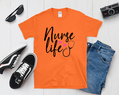Nurse Life Shirt | Cute Medical Professional Tee | Stethoscope & Heart Nursing Gift
