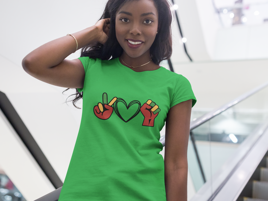 Peace Love Unity Shirt | Black History Pride Tee | Pan-African Cultural Empowerment T-Shirt