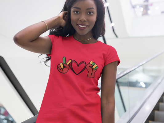 Peace Love Unity Shirt | Black History Pride Tee | Pan-African Cultural Empowerment T-Shirt