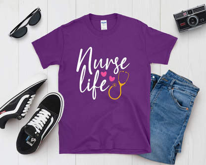 Nurse Life Shirt | Cute Medical Professional Tee | Stethoscope & Heart Nursing Gift