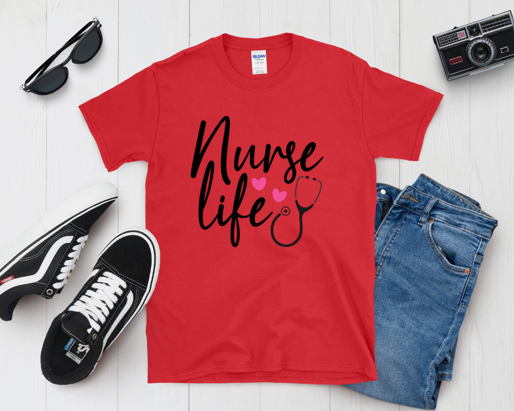 Nurse Life Shirt | Cute Medical Professional Tee | Stethoscope & Heart Nursing Gift