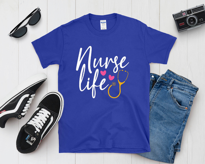 Nurse Life Shirt | Cute Medical Professional Tee | Stethoscope & Heart Nursing Gift
