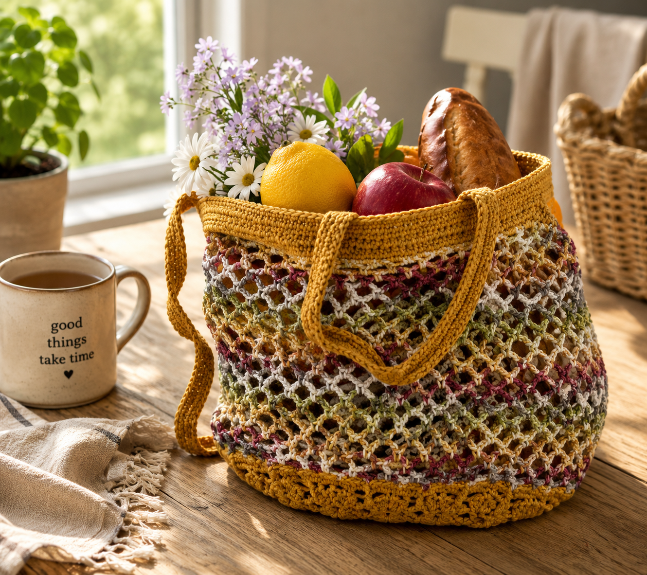 Sakura Market Bag | Eco-Friendly, Lightweight & Stylish Tote
