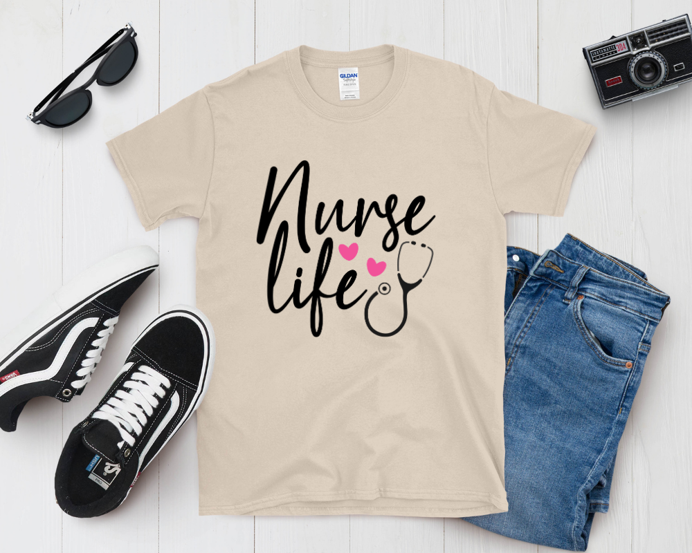 Nurse Life Shirt | Cute Medical Professional Tee | Stethoscope & Heart Nursing Gift