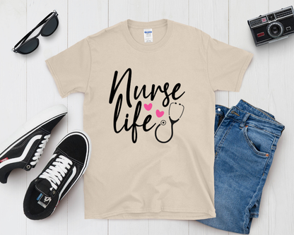 Nurse Life Shirt | Cute Medical Professional Tee | Stethoscope & Heart Nursing Gift