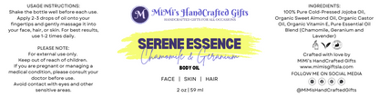 Serene Essence Body Oil – Chamomile & Geranium for Soothing Relaxation