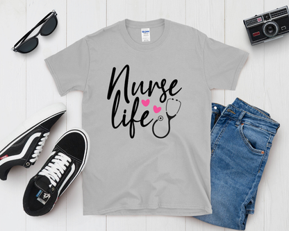 Nurse Life Shirt | Cute Medical Professional Tee | Stethoscope & Heart Nursing Gift
