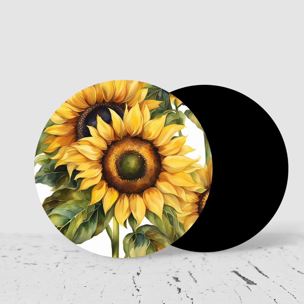 Sunflower Coaster – Bright Floral Drink Coaster | Nature-Inspired Home Decor Accent