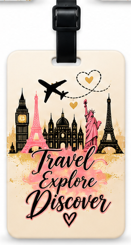 Travel, Explore & Discover Luggage Tag