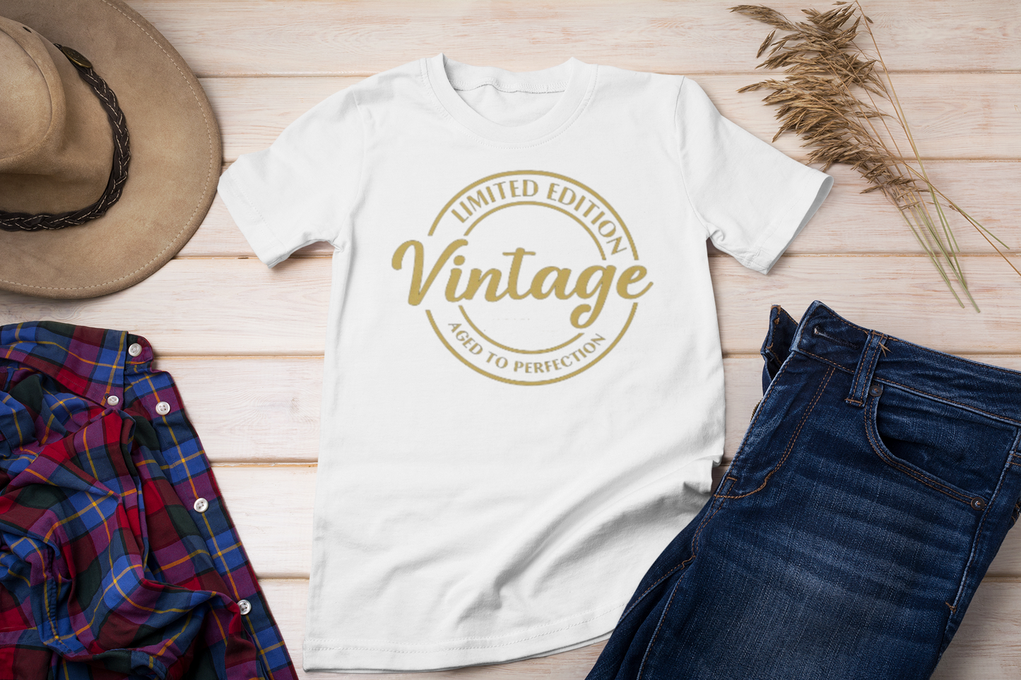 Limited Edition Vintage Aged to Perfection Shirt – Personalized Birthday Tee by Year | Unisex Milestone Gift T-Shirt