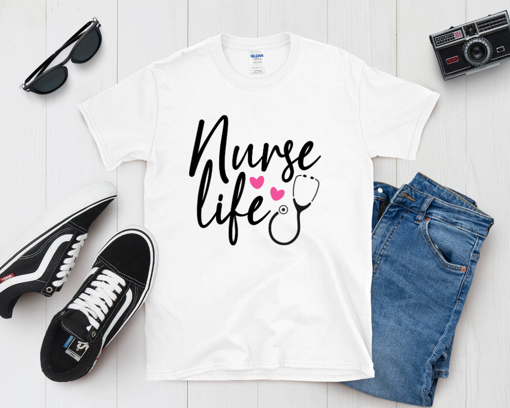 Nurse Life Shirt | Cute Medical Professional Tee | Stethoscope & Heart Nursing Gift
